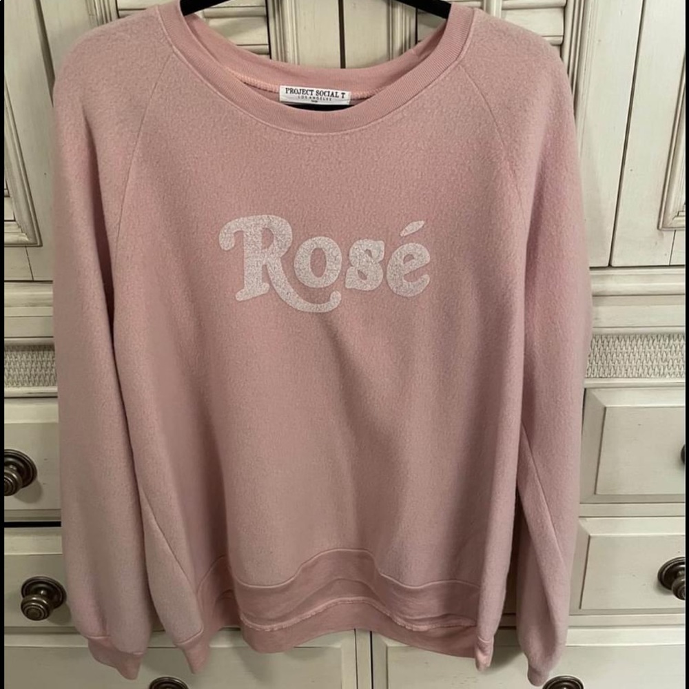 Project Social T Rose Sweatshirt, size: large